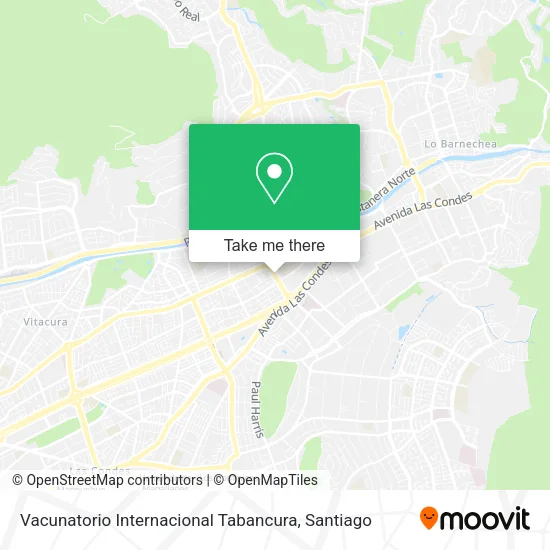 Vacunatorio Internacional Tabancura map