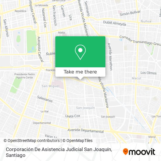 Mapa de Corporación De Asistencia Judicial San Joaquín