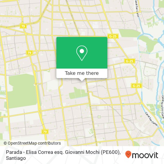 Parada - Elisa Correa esq. Giovanni Mochi (PE600) map