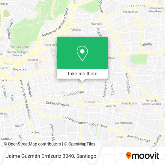 Jaime Guzmán Errázuriz 3040 map