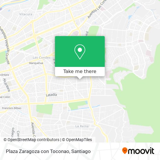 Mapa de Plaza Zaragoza con Toconao