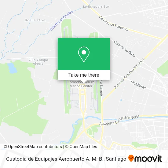Custodia de Equipajes Aeropuerto A. M. B. map
