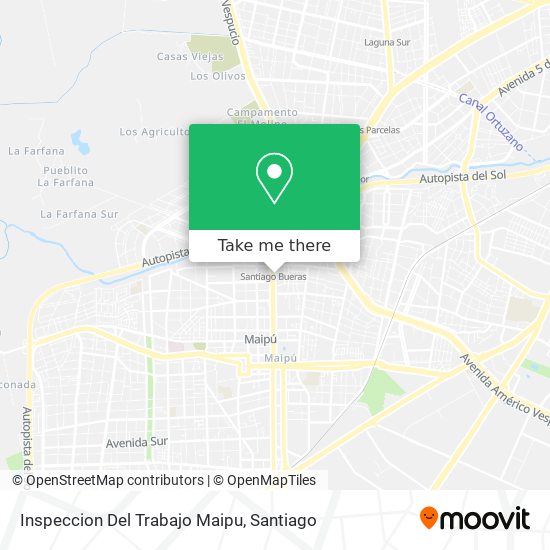 Inspeccion Del Trabajo Maipu map