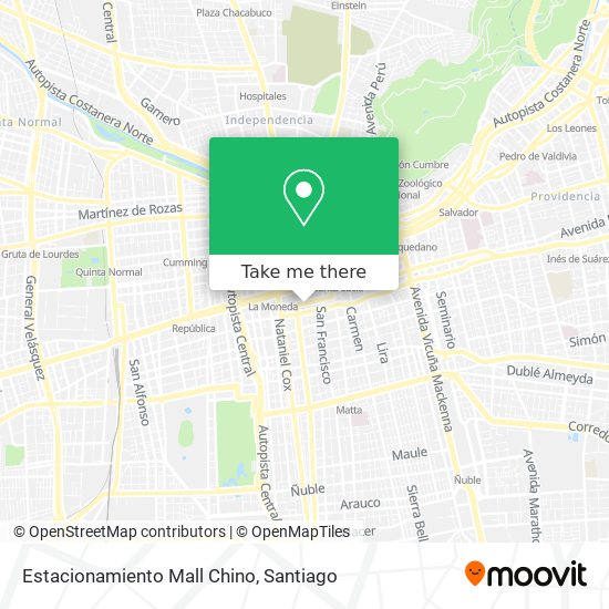 Estacionamiento Mall Chino map