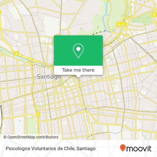 Psicologos Voluntarios de Chile map