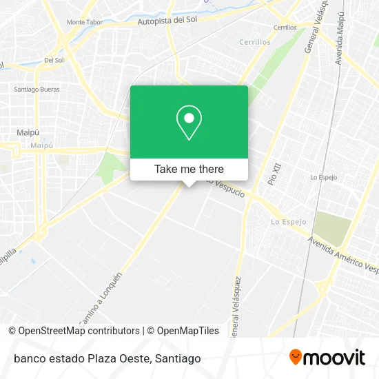 banco estado Plaza Oeste map