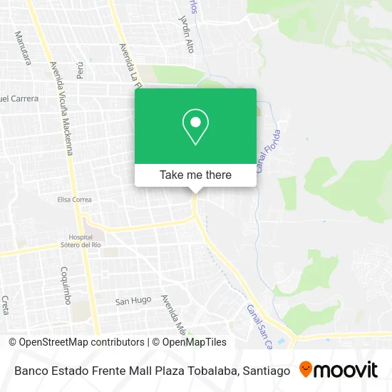 Banco Estado Frente Mall Plaza Tobalaba map