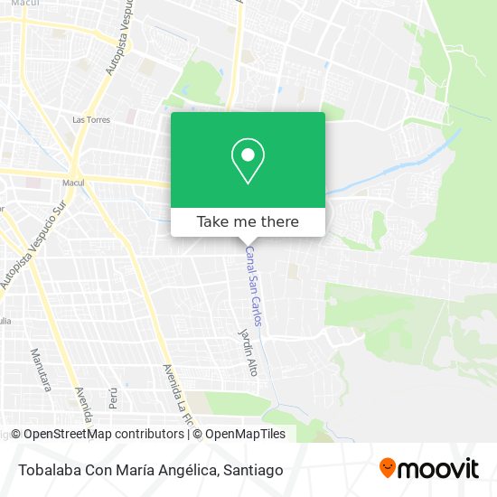 Mapa de Tobalaba Con María Angélica