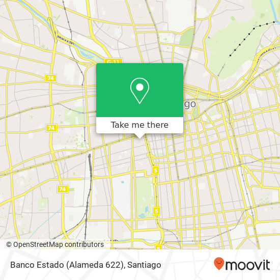 Banco Estado (Alameda 622) map