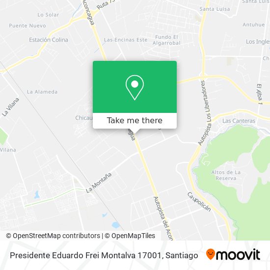 Presidente Eduardo Frei Montalva 17001 map