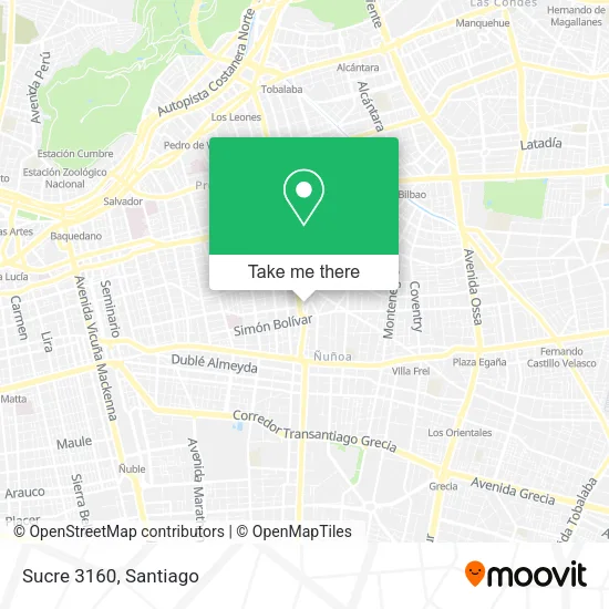 Sucre 3160 map