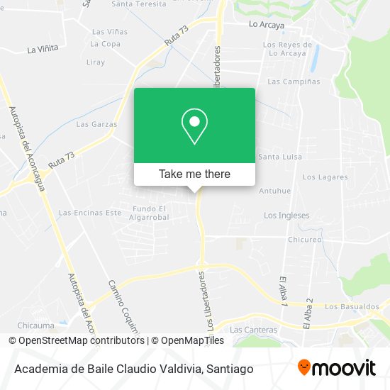 Academia de Baile Claudio Valdivia map