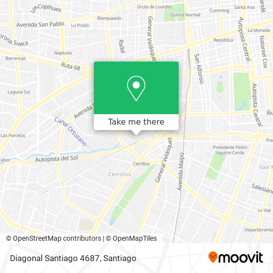 Diagonal Santiago 4687 map