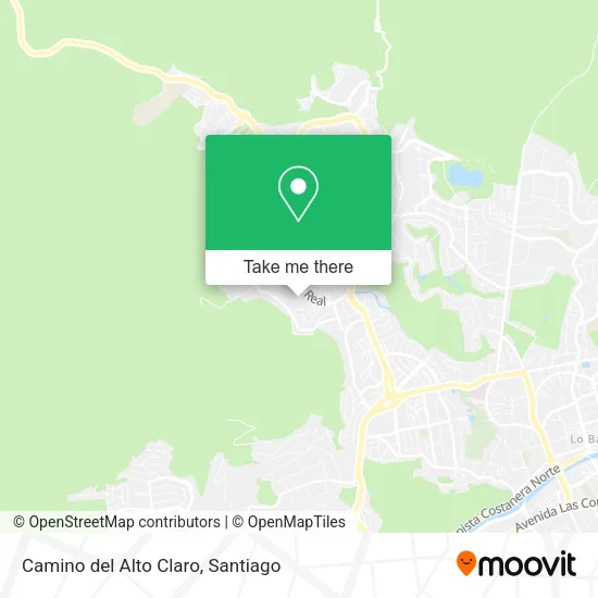 Mapa de Camino del Alto Claro