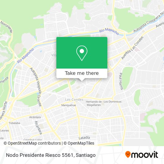 Nodo Presidente Riesco 5561 map
