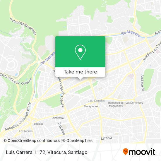 Luis Carrera 1172, Vitacura map