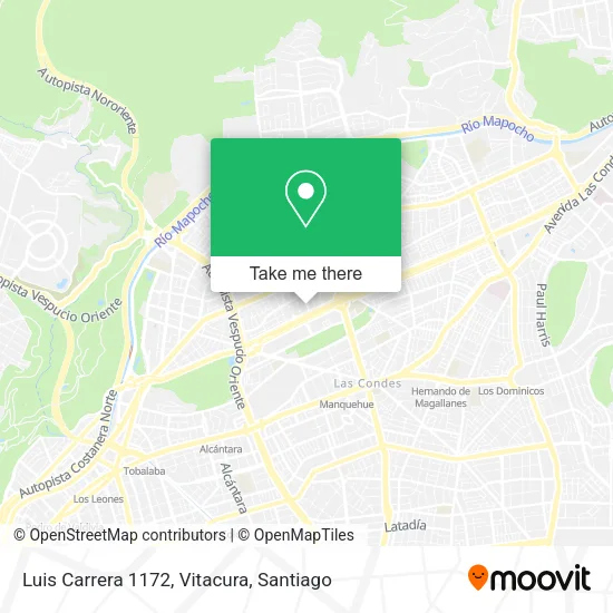 Luis Carrera 1172, Vitacura map