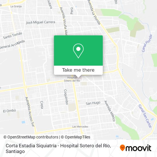 Mapa de Corta Estadia Siquiatría - Hospital Sotero del Río