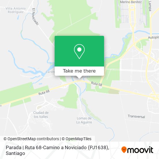 Parada | Ruta 68-Camino a Noviciado (PJ1638) map