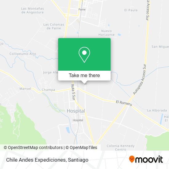 Chile Andes Expediciones map