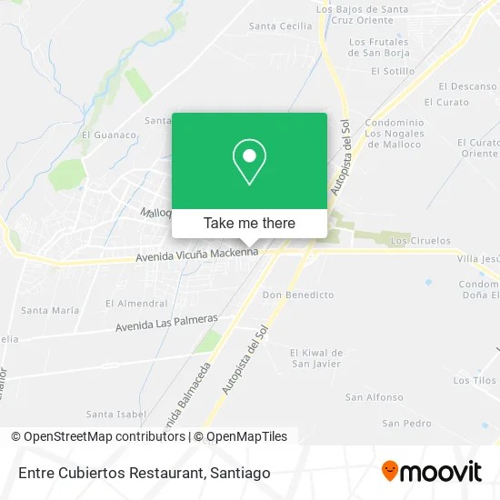 Entre Cubiertos Restaurant map