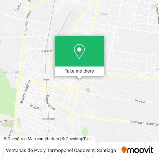 Mapa de Ventanas de Pvc y Termopanel Cadovent