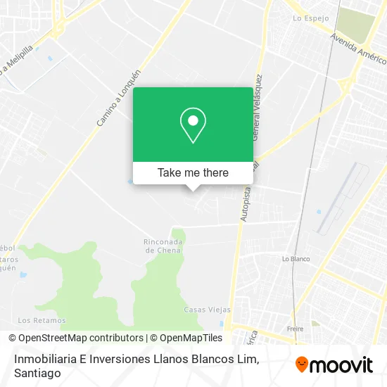 Inmobiliaria E Inversiones Llanos Blancos Lim map