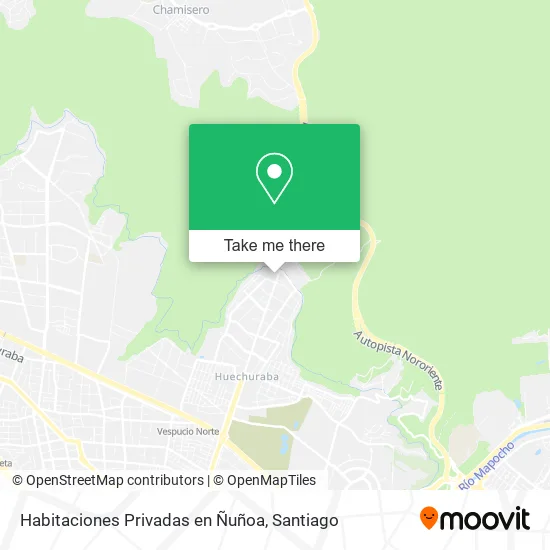 Habitaciones Privadas en Ñuñoa map