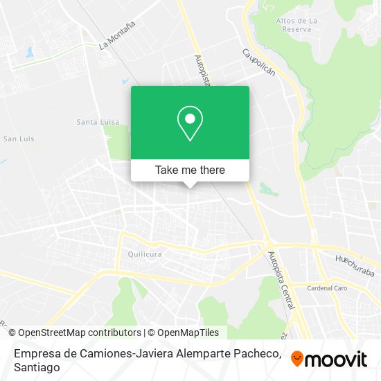 Mapa de Empresa de Camiones-Javiera Alemparte Pacheco