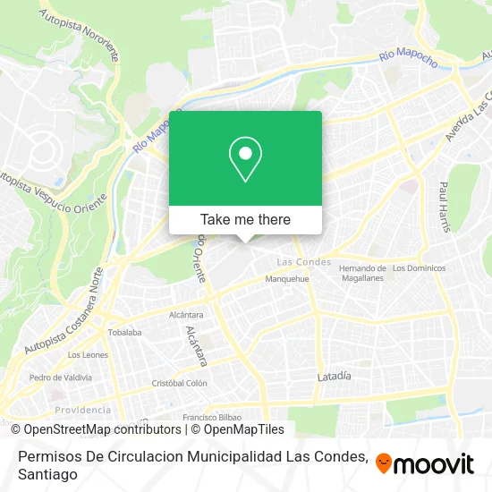 Permisos De Circulacion Municipalidad Las Condes map