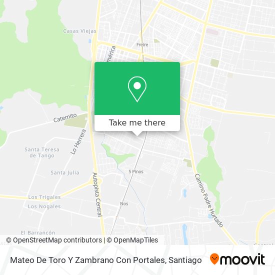 Mateo De Toro Y Zambrano Con Portales map