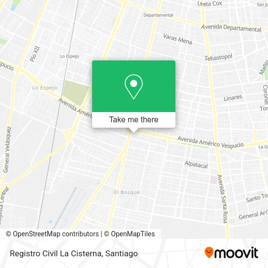 Registro Civil La Cisterna map