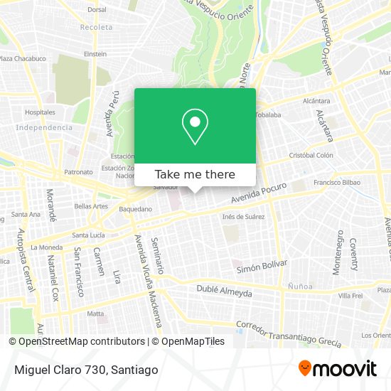 Miguel Claro 730 map