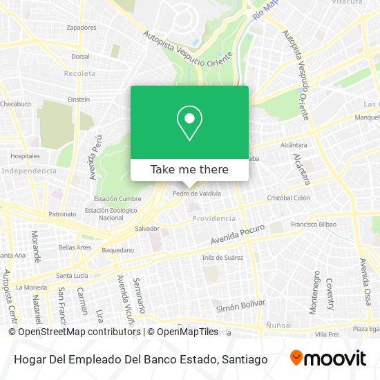 Hogar Del Empleado Del Banco Estado map