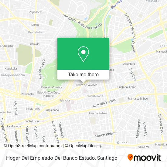 Hogar Del Empleado Del Banco Estado map