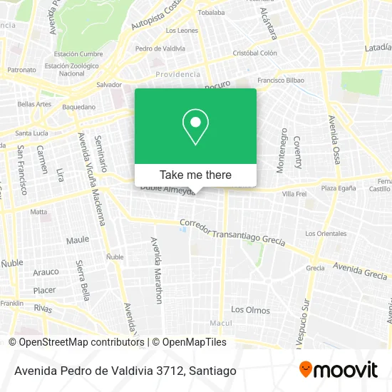 Avenida Pedro de Valdivia 3712 map
