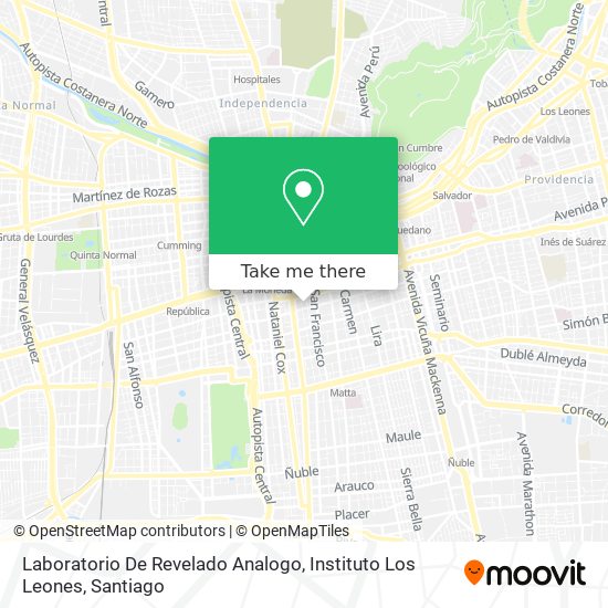 Mapa de Laboratorio De Revelado Analogo, Instituto Los Leones