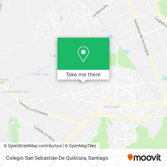Colegio San Sebastián De Quilicura map