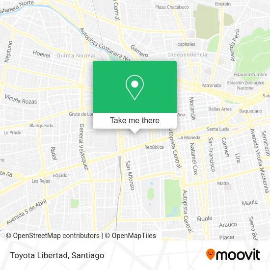Toyota Libertad map