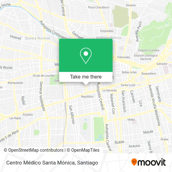 Centro Médico Santa Mónica map