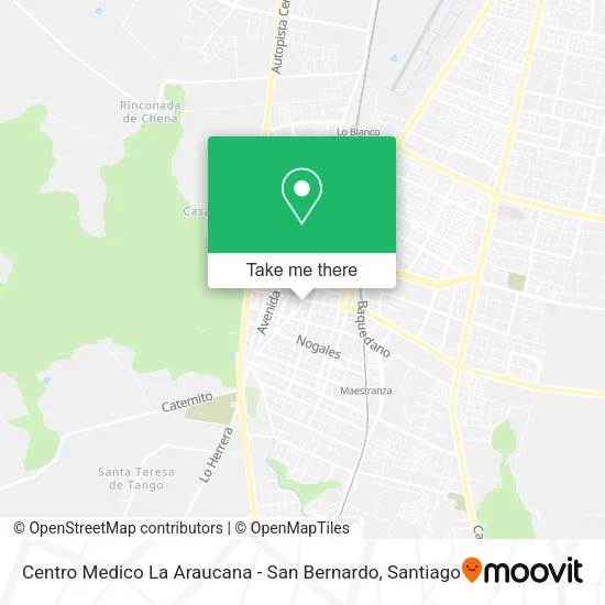 Centro Medico La Araucana - San Bernardo map