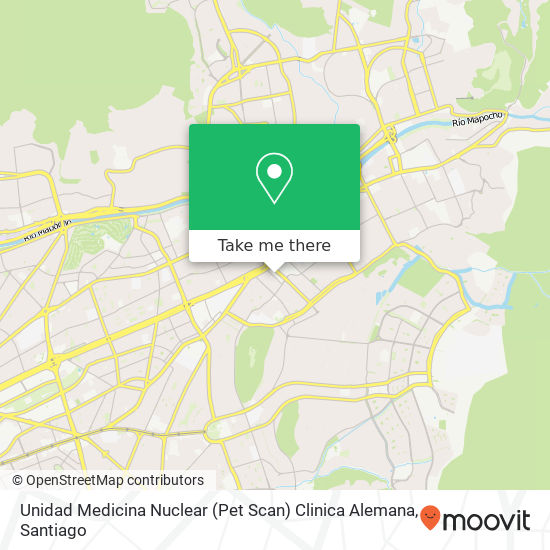 Unidad Medicina Nuclear (Pet Scan) Clinica Alemana map