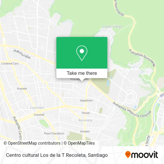 Centro cultural Los de la T Recoleta map
