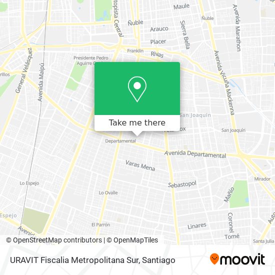 URAVIT Fiscalia Metropolitana Sur map