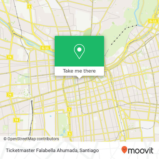 Ticketmaster Falabella Ahumada map