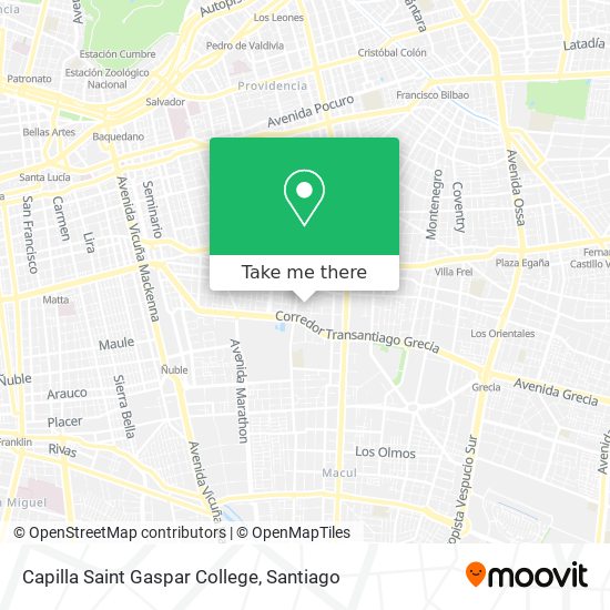 Capilla Saint Gaspar College map