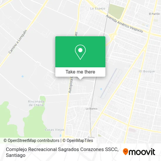 Mapa de Complejo Recreacional Sagrados Corazones SSCC