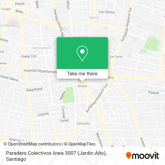 Paradero Colectivos linea 3007 (Jardin Alto) map