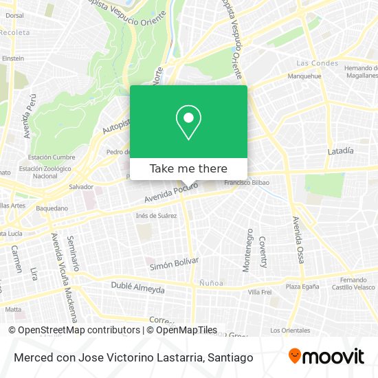 Merced con Jose Victorino Lastarria map