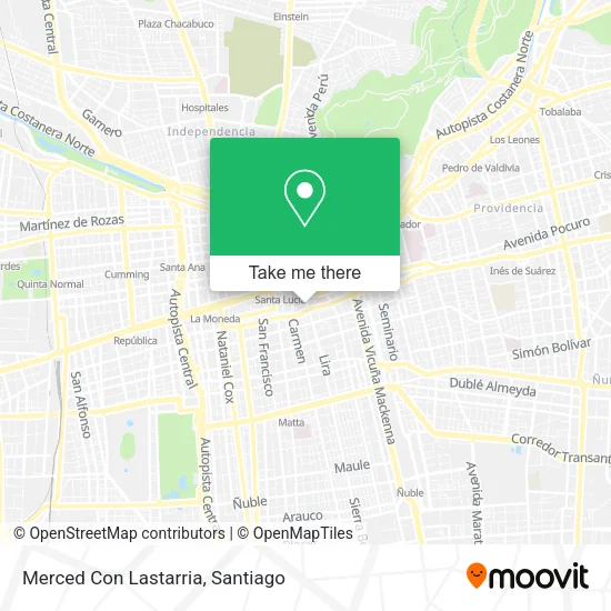 Merced Con Lastarria map